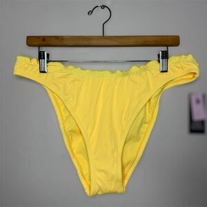 New Wild Fable Yellow Ribbed Bikini Bottom Size XL